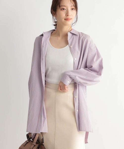 Andemiu（アンデミュウ）の「ストライプオーバーシャツ272910（シャツ