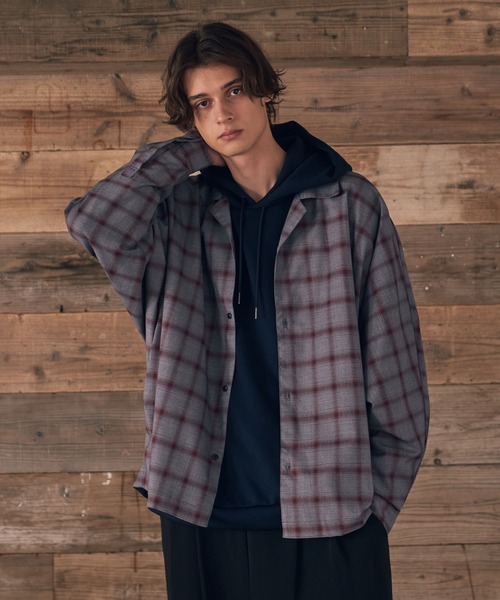 DOOPZ（ドープス）の「ドルマンスリーブシャツ（シャツ/ブラウス・メンズ・グレー/ベージュ・SMALL/MEDIUM/LARGE）」の13枚目の写真