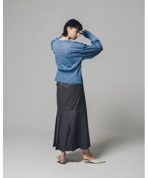 led.tokyo（レッドトウキョウ）の「【led.tokyo】シャイニー2WAYカーディガン（ニット/セーター・レディース・ネイビー/シルバー/ブルー・M）」の10枚目の写真