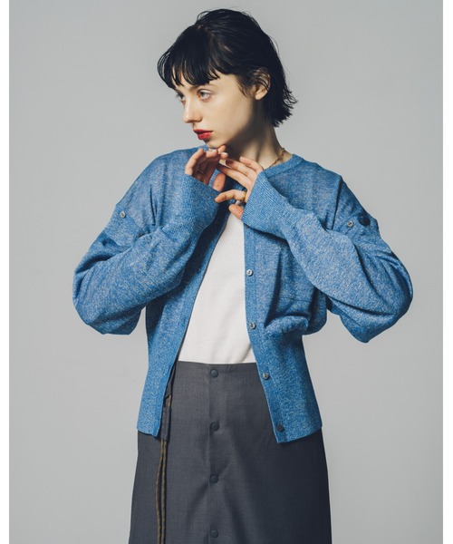 led.tokyo（レッドトウキョウ）の「【led.tokyo】シャイニー2WAYカーディガン（ニット/セーター・レディース・ネイビー/シルバー/ブルー・M）」の13枚目の写真