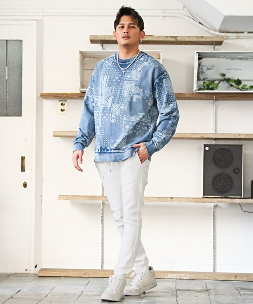 LUXSTYLE（ラグスタイル）の「スーパーストレッチジョガーパンツ（その他パンツ・メンズ・ホワイト/ブラック/ベージュ/ネイビー・L/M）」の8枚目の写真