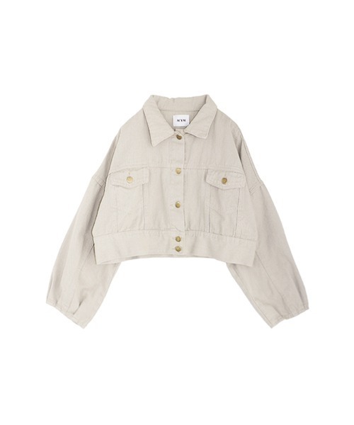 ACYM(アシーム)の「Betty casual mini ジャケット(デニムジャケット・レディース・ブラック/ベージュ・FREE)」の10枚目の写真