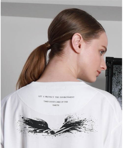 A DEGREE FAHRENHEIT（エーディグリーファーレンハイ）の「【ユニセックス商品】GodMessenger オーバーサイズT（Tシャツ/カットソー・メンズ・ホワイト/ブラック/グレー・SMALL/MEDIUM/LARGE）」の6枚目の写真