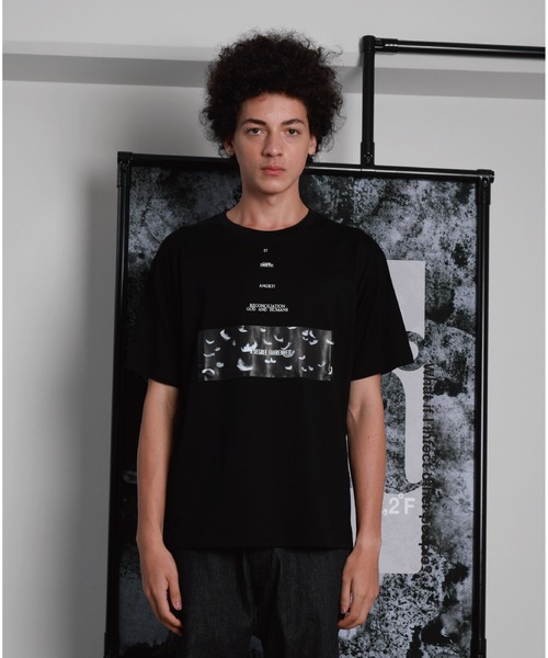 A DEGREE FAHRENHEIT（エーディグリーファーレンハイ）の「【ユニセックス商品】GodMessenger オーバーサイズT（Tシャツ/カットソー・メンズ・ホワイト/ブラック/グレー・SMALL/MEDIUM/LARGE）」の8枚目の写真