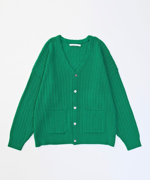 VICTIM（ヴィクティム）の「VICTIM ヴィクティム / MESH KNIT CARDIGAN / VTM-22-N-007（カーディガン/ボレロ・メンズ・オフホワイト/グリーン/ダークネイビー・M/L）」の4枚目の写真