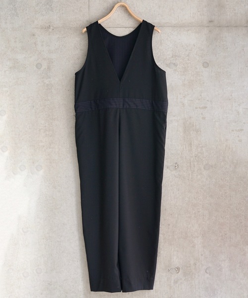 sneeuw(スニュウ)の「ストライプmixオールインワン(サロペット/オーバーオール・レディース・ブラック/グレー・ONESIZE)」の18枚目の写真