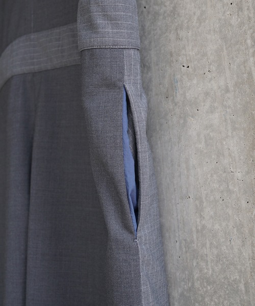 sneeuw(スニュウ)の「ストライプmixオールインワン(サロペット/オーバーオール・レディース・ブラック/グレー・ONESIZE)」の13枚目の写真