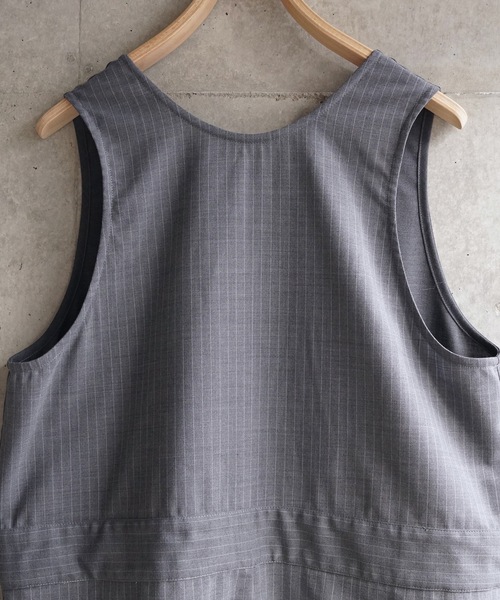 sneeuw(スニュウ)の「ストライプmixオールインワン(サロペット/オーバーオール・レディース・ブラック/グレー・ONESIZE)」の10枚目の写真