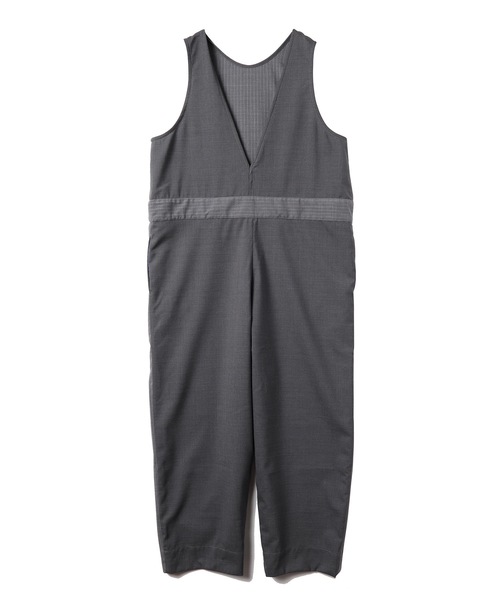 sneeuw(スニュウ)の「ストライプmixオールインワン(サロペット/オーバーオール・レディース・ブラック/グレー・ONESIZE)」の5枚目の写真