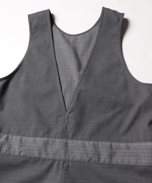 sneeuw(スニュウ)の「ストライプmixオールインワン(サロペット/オーバーオール・レディース・ブラック/グレー・ONESIZE)」の17枚目の写真