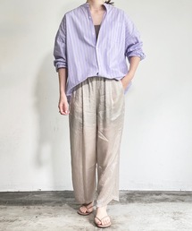 The TWENTYSEVEN:CTN BROAD LOOSE FIT BAND/C SHIRTS L/S ブロードBIG バンドカラーシャツロングスリーブ