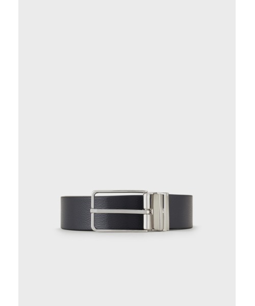 EMPORIO ARMANI(エンポリオアルマーニ)の「【エンポリオ アルマーニ】リバーシブルベルト パルメラートレザー製(ベルト・メンズ・ブラック×ブルー/ダークブラウン系・FREE)」の2枚目の写真