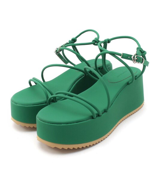 ESPERANZA（エスペランサ）の「◆【厚底／ストラップ／安定感】多重ストラップシャークソール厚底サンダル（サンダル・レディース・ブラック/オレンジ/グリーン/アイボリー・LL/S/M/L）」の8枚目の写真