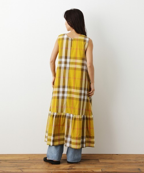 RODEO CROWNS WIDE BOWL（ロデオクラウンズワイドボウル）の「BIG CHECKマキシワンピース（ワンピース・レディース・イエロー系その他/ブラウン系その他/グリーン系その他・FREE）」の7枚目の写真
