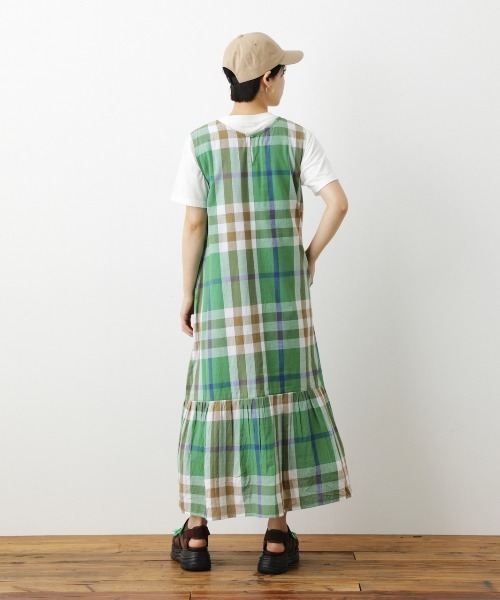RODEO CROWNS WIDE BOWL（ロデオクラウンズワイドボウル）の「BIG CHECKマキシワンピース（ワンピース・レディース・イエロー系その他/ブラウン系その他/グリーン系その他・FREE）」の12枚目の写真