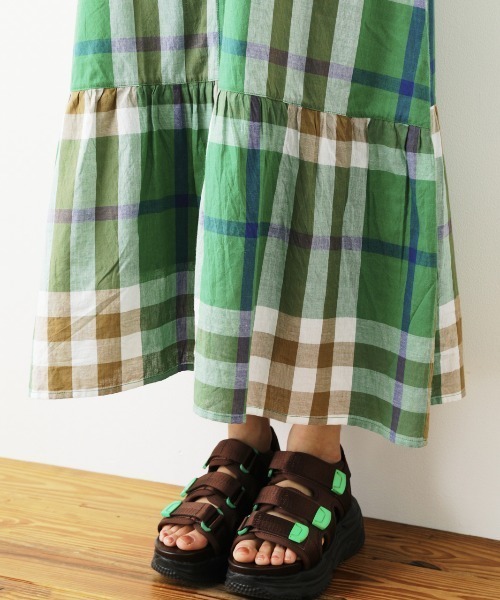 RODEO CROWNS WIDE BOWL（ロデオクラウンズワイドボウル）の「BIG CHECKマキシワンピース（ワンピース・レディース・イエロー系その他/ブラウン系その他/グリーン系その他・FREE）」の17枚目の写真