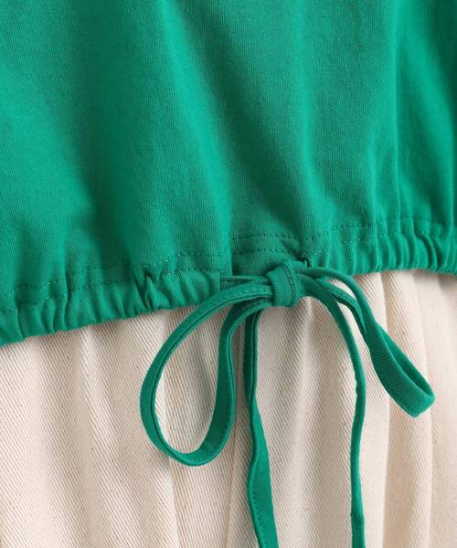 Cutie Blonde(キューティーブロンド)の「◆裾ギャザー短丈Tシャツ(Tシャツ/カットソー・レディース・ダークグリーン/オフホワイト/グレー系その他・00)」の9枚目の写真