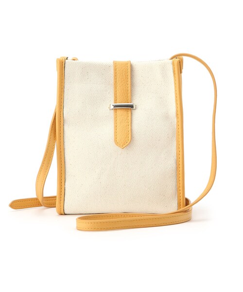 SHOO・LA・RUE（シューラルー）の「◆キャンバスショルダーバッグ（ショルダーバッグ・レディース・サンドベージュ/ダークグリーン/イエロー・00）」の8枚目の写真