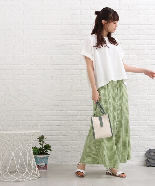 SHOO・LA・RUE（シューラルー）の「◆キャンバスショルダーバッグ（ショルダーバッグ・レディース・サンドベージュ/ダークグリーン/イエロー・00）」の9枚目の写真