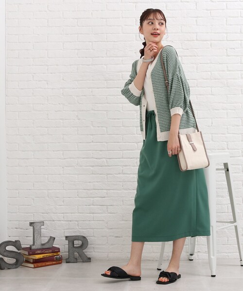 SHOO・LA・RUE（シューラルー）の「◆キャンバスショルダーバッグ（ショルダーバッグ・レディース・サンドベージュ/ダークグリーン/イエロー・00）」の14枚目の写真