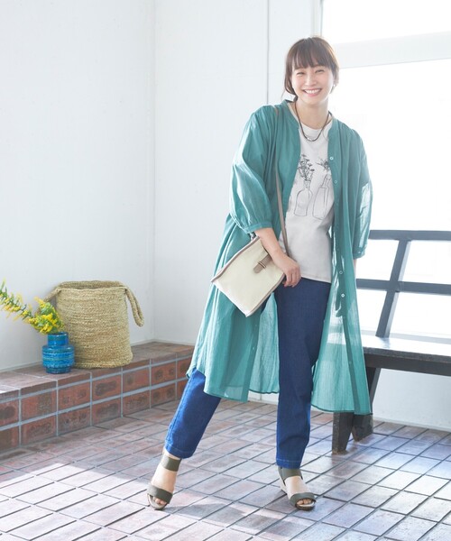 SHOO・LA・RUE（シューラルー）の「◆キャンバスショルダーバッグ（ショルダーバッグ・レディース・サンドベージュ/ダークグリーン/イエロー・00）」の19枚目の写真