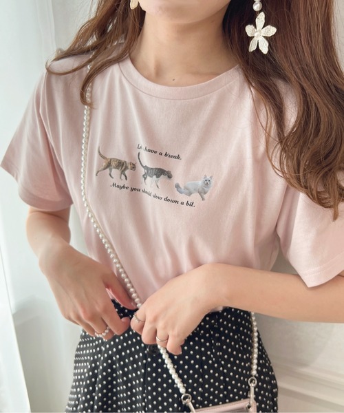 apres jour(アプレジュール)の「アソートキャットT【ZOZOTOWN限定アイテム】(Tシャツ/カットソー・レディース・ライトブルー/ピンク系その他/オフホワイト/ホワイト系その他/アイボリー/ライトピンク・X-LARGE/フリー)」の5枚目の写真