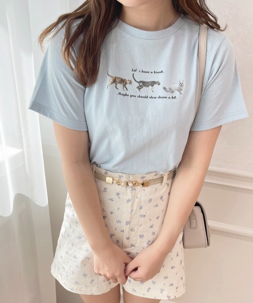 apres jour(アプレジュール)の「アソートキャットT【ZOZOTOWN限定アイテム】(Tシャツ/カットソー・レディース・ライトブルー/ピンク系その他/オフホワイト/ホワイト系その他/アイボリー/ライトピンク・X-LARGE/フリー)」の4枚目の写真