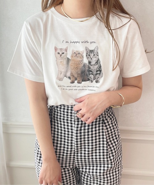 apres jour(アプレジュール)の「アソートキャットT【ZOZOTOWN限定アイテム】(Tシャツ/カットソー・レディース・ライトブルー/ピンク系その他/オフホワイト/ホワイト系その他/アイボリー/ライトピンク・X-LARGE/フリー)」の15枚目の写真