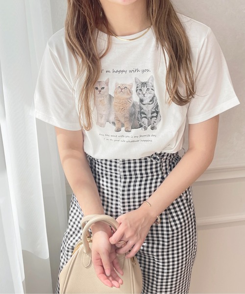 apres jour(アプレジュール)の「アソートキャットT【ZOZOTOWN限定アイテム】(Tシャツ/カットソー・レディース・ライトブルー/ピンク系その他/オフホワイト/ホワイト系その他/アイボリー/ライトピンク・X-LARGE/フリー)」の14枚目の写真