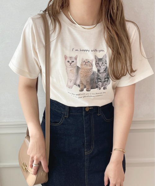 apres jour(アプレジュール)の「アソートキャットT【ZOZOTOWN限定アイテム】(Tシャツ/カットソー・レディース・ライトブルー/ピンク系その他/オフホワイト/ホワイト系その他/アイボリー/ライトピンク・X-LARGE/フリー)」の20枚目の写真