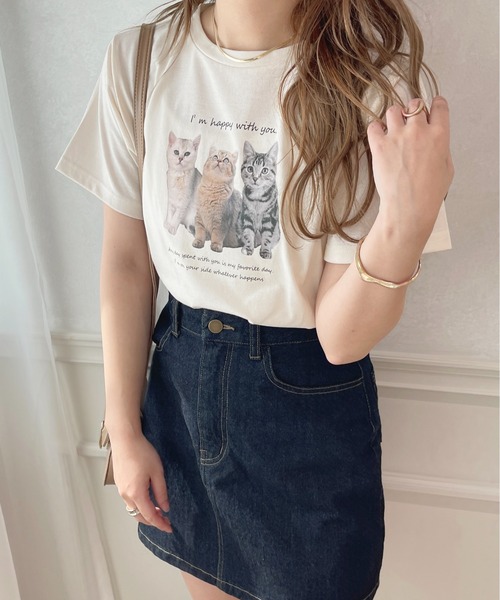 apres jour(アプレジュール)の「アソートキャットT【ZOZOTOWN限定アイテム】(Tシャツ/カットソー・レディース・ライトブルー/ピンク系その他/オフホワイト/ホワイト系その他/アイボリー/ライトピンク・X-LARGE/フリー)」の21枚目の写真