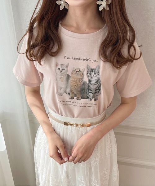 apres jour(アプレジュール)の「アソートキャットT【ZOZOTOWN限定アイテム】(Tシャツ/カットソー・レディース・ライトブルー/ピンク系その他/オフホワイト/ホワイト系その他/アイボリー/ライトピンク・X-LARGE/フリー)」の8枚目の写真
