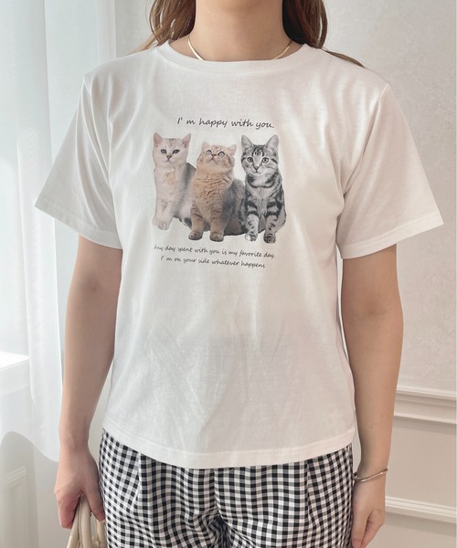 apres jour(アプレジュール)の「アソートキャットT【ZOZOTOWN限定アイテム】(Tシャツ/カットソー・レディース・ライトブルー/ピンク系その他/オフホワイト/ホワイト系その他/アイボリー/ライトピンク・X-LARGE/フリー)」の12枚目の写真
