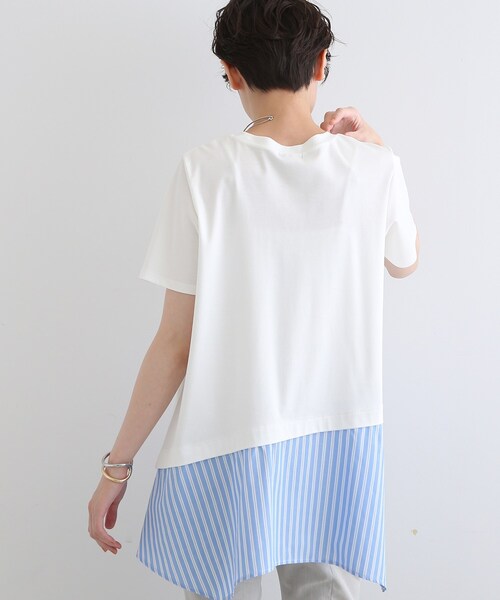 INDIVI(インディヴィ)の「◆【洗える】アシメシャツコンビTシャツ(Tシャツ/カットソー・レディース・ホワイト/ブラック/ネイビー/グリーン/ピンク系9・38/34/05/12/15 /13/19)」の17枚目の写真