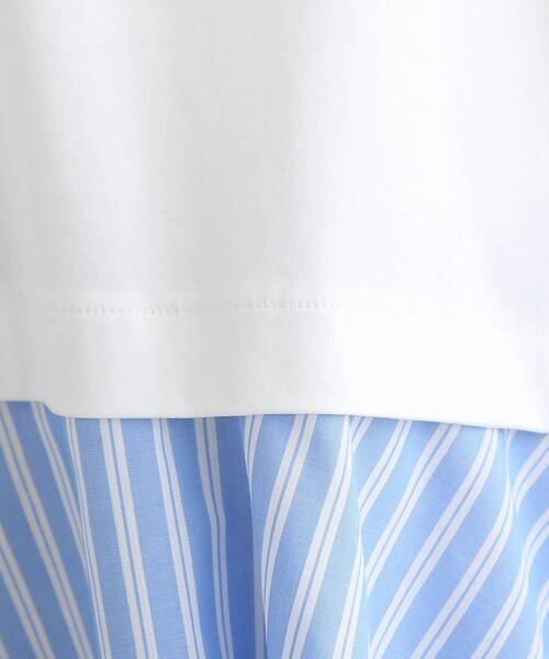 INDIVI(インディヴィ)の「◆【洗える】アシメシャツコンビTシャツ(Tシャツ/カットソー・レディース・ホワイト/ブラック/ネイビー/グリーン/ピンク系9・38/34/05/12/15 /13/19)」の18枚目の写真