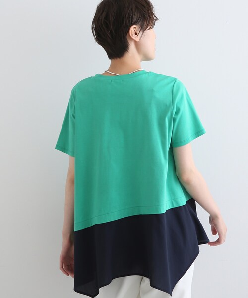 INDIVI(インディヴィ)の「◆【洗える】アシメシャツコンビTシャツ(Tシャツ/カットソー・レディース・ホワイト/ブラック/ネイビー/グリーン/ピンク系9・38/34/05/12/15 /13/19)」の20枚目の写真