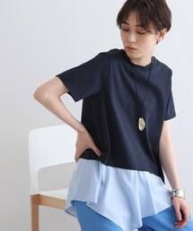 INDIVI | 【洗える】アシメシャツコンビTシャツ(Tシャツ/カットソー)