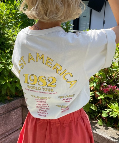 CIAOPANIC（チャオパニック）の「カジュアルダウンが叶う、ヴィンテージライクプリントTシャツ（Tシャツ/カットソー・レディース・ホワイト系その他/ホワイト系その他2/ホワイト系3・FREE）」の3枚目の写真