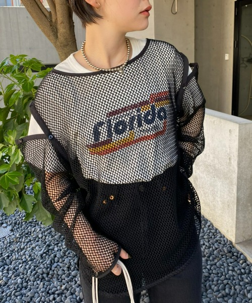 CIAOPANIC（チャオパニック）の「カジュアルダウンが叶う、ヴィンテージライクプリントTシャツ（Tシャツ/カットソー・レディース・ホワイト系その他/ホワイト系その他2/ホワイト系3・FREE）」の10枚目の写真