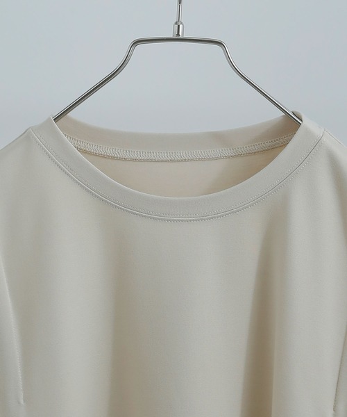 Fashion Letter(ファッションレター)の「シルケットライク ノースリーブ トップス(Tシャツ/カットソー・レディース・アイボリー/サンドベージュ/ライトグリーン/ブラック・M)」の15枚目の写真