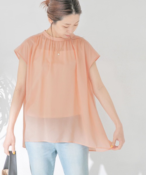 URBAN RESEARCH Sonny Label（アーバンリサーチサニーレーベル）の「ギャザーチュニックフレンチブラウス（シャツ/ブラウス・レディース・ピンク/ミント/オフホワイト/ブラック・FREE）」の12枚目の写真