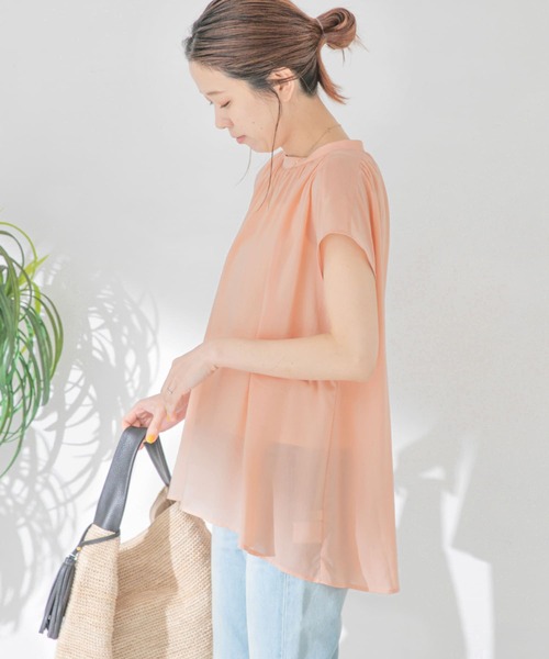 URBAN RESEARCH Sonny Label（アーバンリサーチサニーレーベル）の「ギャザーチュニックフレンチブラウス（シャツ/ブラウス・レディース・ピンク/ミント/オフホワイト/ブラック・FREE）」の13枚目の写真