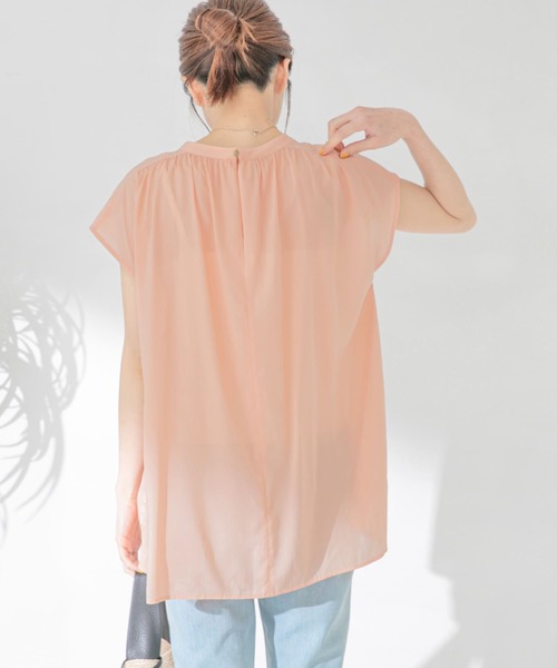 URBAN RESEARCH Sonny Label（アーバンリサーチサニーレーベル）の「ギャザーチュニックフレンチブラウス（シャツ/ブラウス・レディース・ピンク/ミント/オフホワイト/ブラック・FREE）」の14枚目の写真