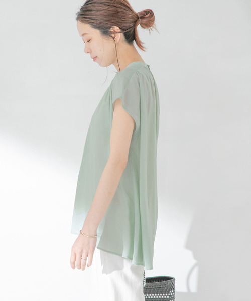 URBAN RESEARCH Sonny Label（アーバンリサーチサニーレーベル）の「ギャザーチュニックフレンチブラウス（シャツ/ブラウス・レディース・ピンク/ミント/オフホワイト/ブラック・FREE）」の19枚目の写真