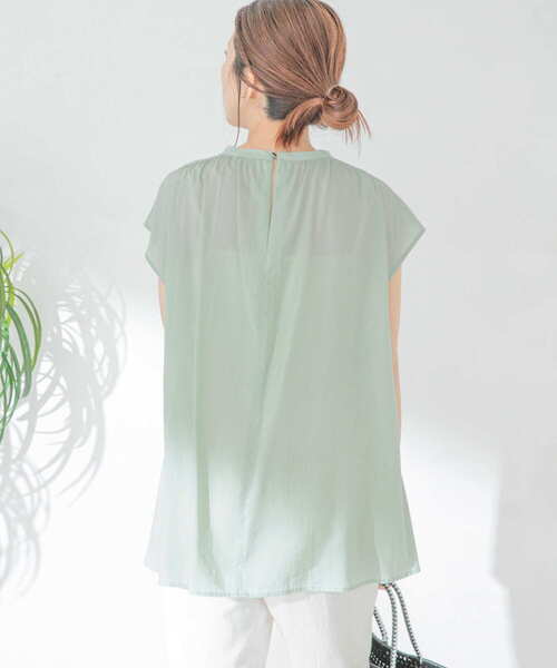 URBAN RESEARCH Sonny Label（アーバンリサーチサニーレーベル）の「ギャザーチュニックフレンチブラウス（シャツ/ブラウス・レディース・ピンク/ミント/オフホワイト/ブラック・FREE）」の20枚目の写真