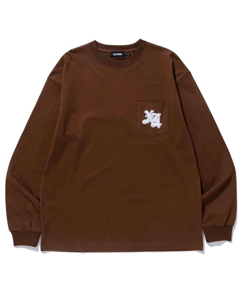XLARGE(エクストララージ)の「OLD ENGLISH L/S POCKET TEE(Tシャツ/カットソー・メンズ・ブラウン/ブラック/ホワイト・M/XL/S/L)」の17枚目の写真