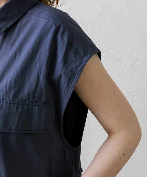 mystic（ミスティック）の「[mline] ノースリロングシャツワンピース（シャツワンピース・レディース・ベージュ/ネイビー・FREE）」の22枚目の写真