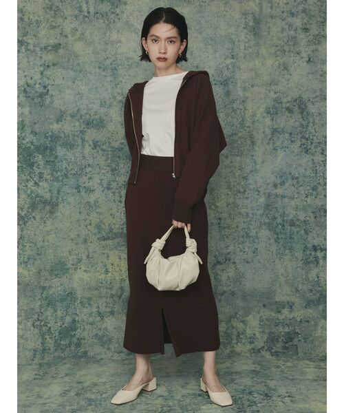 COTORICA（コトリカ）の「【THE DAYZ TOKYO】ショートニットパーカー【セットアップ対応】（パーカー・レディース・ブラック/ブラウン/ピンク・FREE）」の21枚目の写真