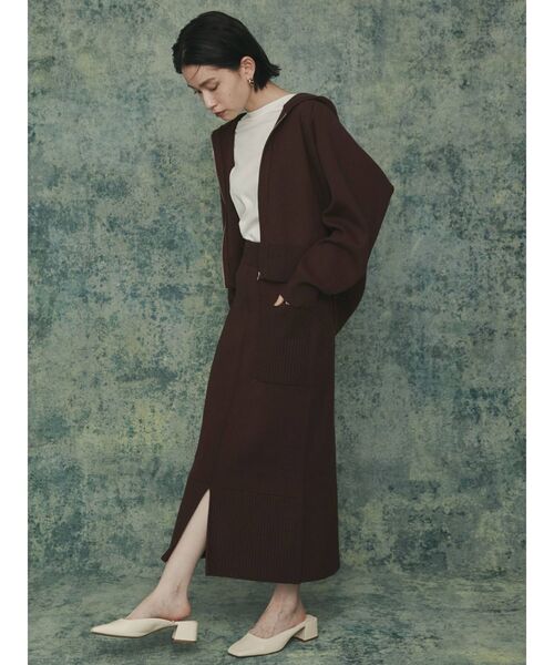 COTORICA（コトリカ）の「【THE DAYZ TOKYO】ショートニットパーカー【セットアップ対応】（パーカー・レディース・ブラック/ブラウン/ピンク・FREE）」の9枚目の写真