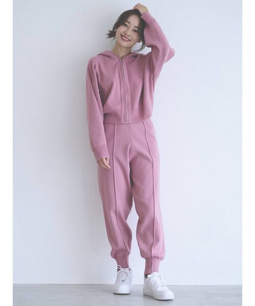 COTORICA（コトリカ）の「【THE DAYZ TOKYO】ショートニットパーカー【セットアップ対応】（パーカー・レディース・ブラック/ブラウン/ピンク・FREE）」の19枚目の写真